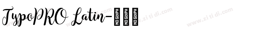 TypoPRO Latin字体转换